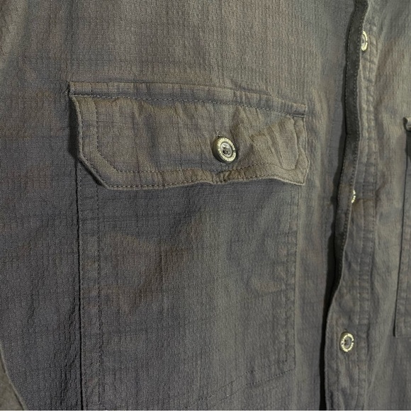 SIERRA DESIGN Men size XXL Gray short sleeve tech work outdoors button up shirt - Picture 4 of 7